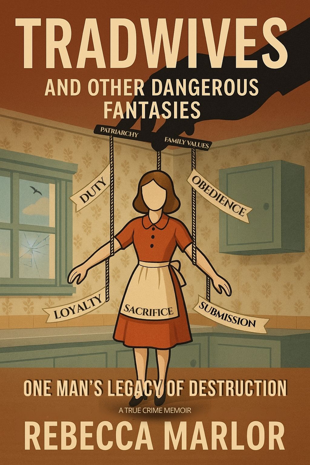 Tradwives and Other Dangerous Fantasies — book cover with stacked spines